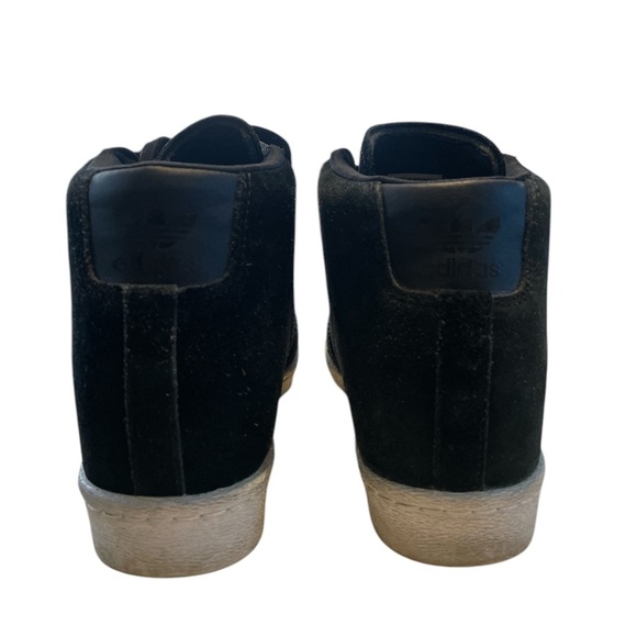 Adidas Black High-Top Sneakers with Silver Toe - Picture 4 of 4